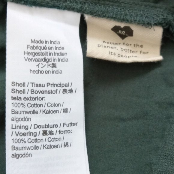 MADEWELL CRINKLE POPLIN FOREST GREEN MINI DRESS BOHO EARTHY NWOT $128 XS/S - Picture 8 of 12